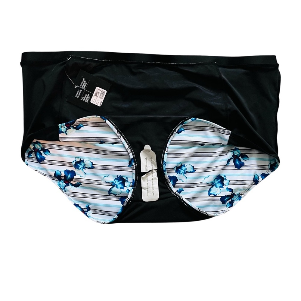 Sea Swimwear Bikini Bottom Floral Striped Swimming Summer Plus Size 4X - Picture 6 of 13